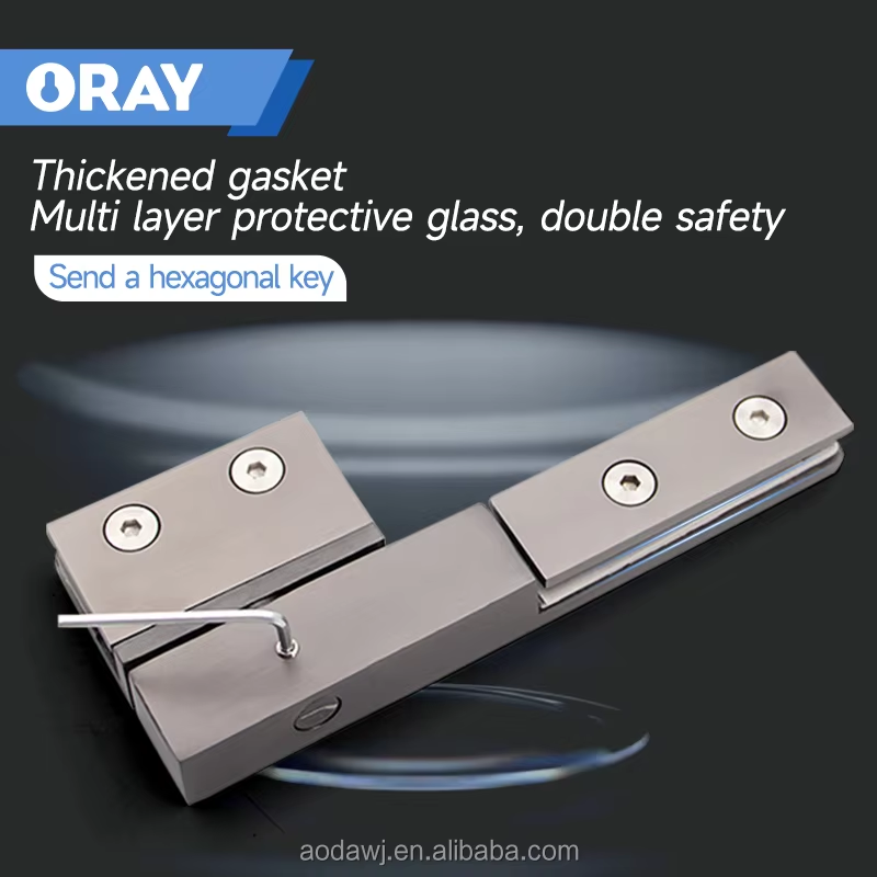 Modern Stainless Steel Bathroom Glass Door Clamp Innovative Thickening Design for Window & Entry Hinges - Oray Hardware