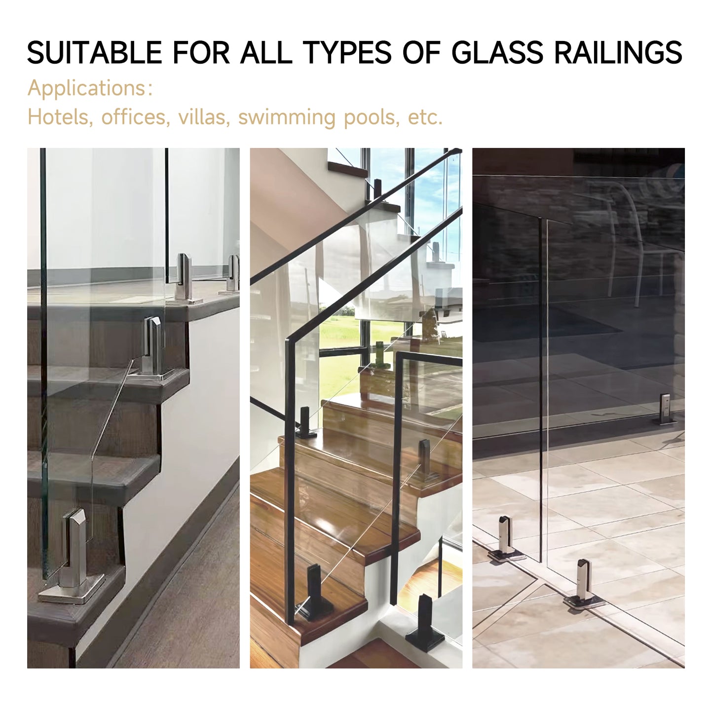 Glass Balcony Railing Spigot Stainless Steel Fence Spigot Glass Clamp for Pool - Oray Hardware