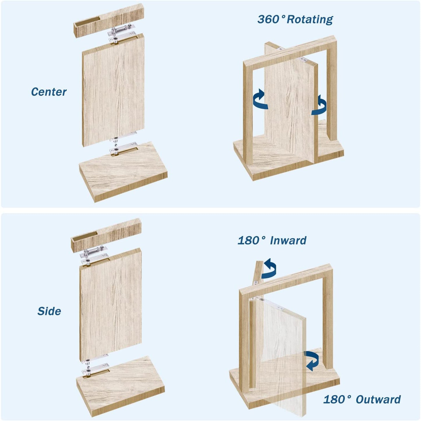 Top Bottom Pivot Door Hinge for Wooden Glass Door