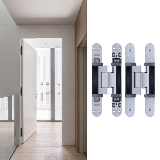3D Adjustable 180 Degree Invisible Hidden Cross Hinge for Wooden Secret Door - Oray Hardware