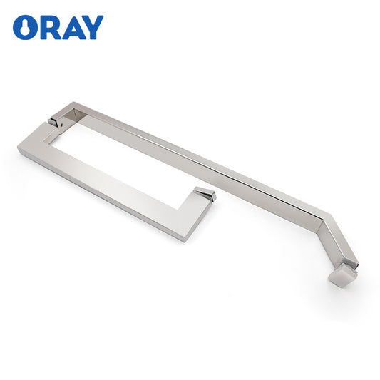 Modern G-Type Chrome Plating Bathroom Pull Handle Back to Back Sliding Glass Shower Door for Hotel Use AD-DH-B002 - Oray Hardware