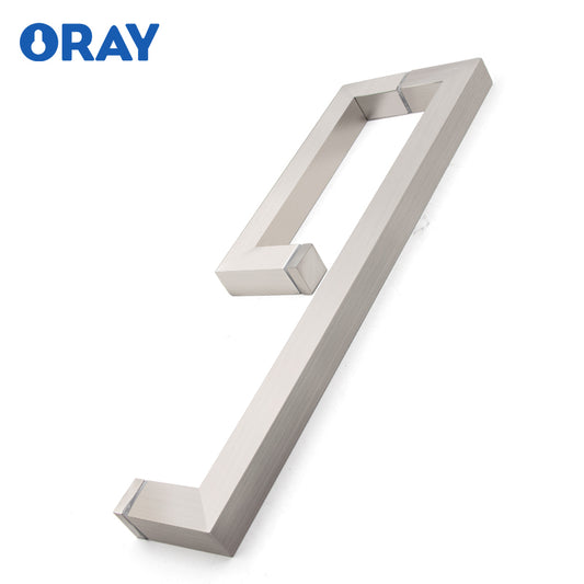 OEM Factory Square Shower Door Handle with Modern L Shaped Glass Tube for Hotel Use AD-DH-B003 - Oray Hardware