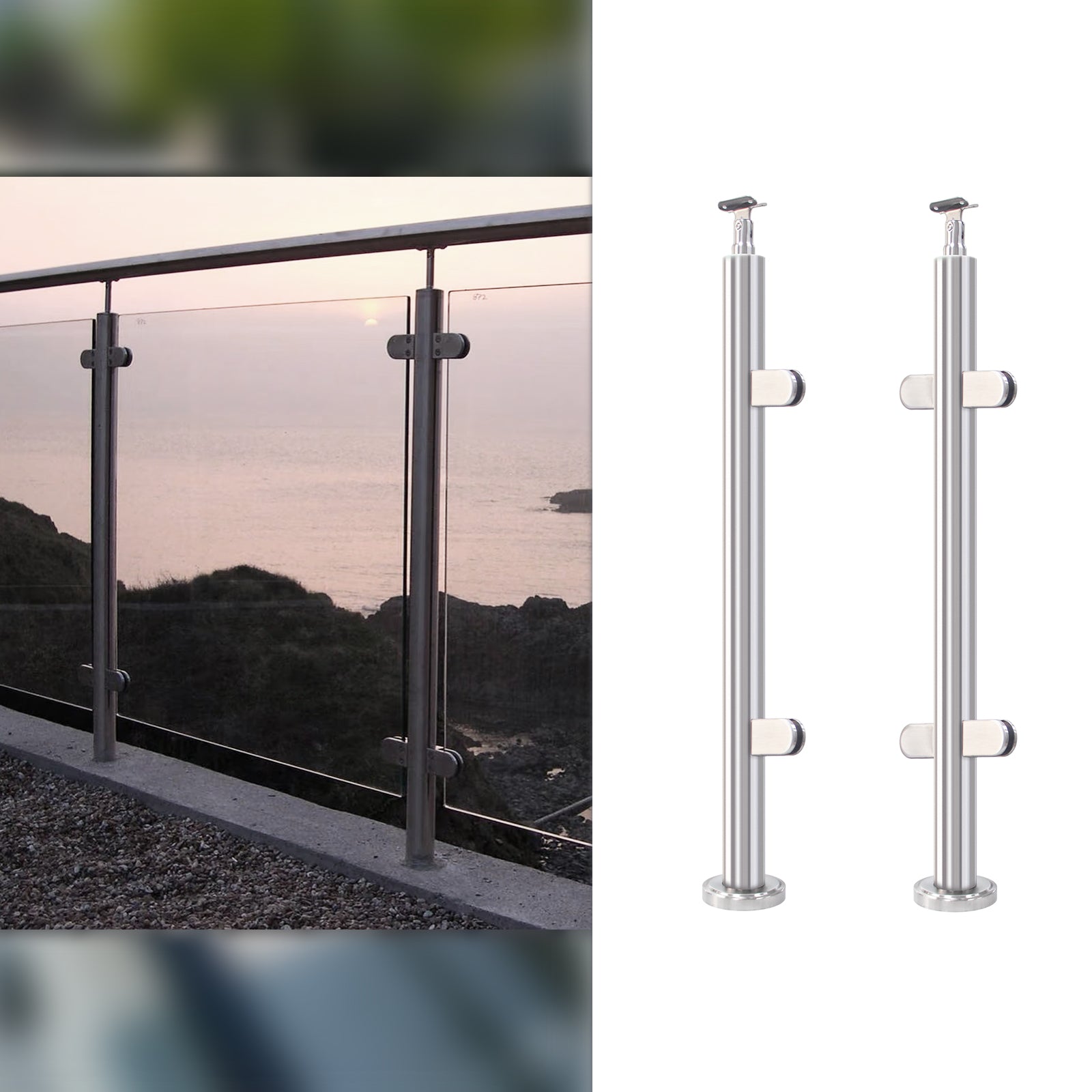 Stainless Steel Balustrade Hardware Balcony Railing Stair Glass Railing Spigot - Oray Hardware