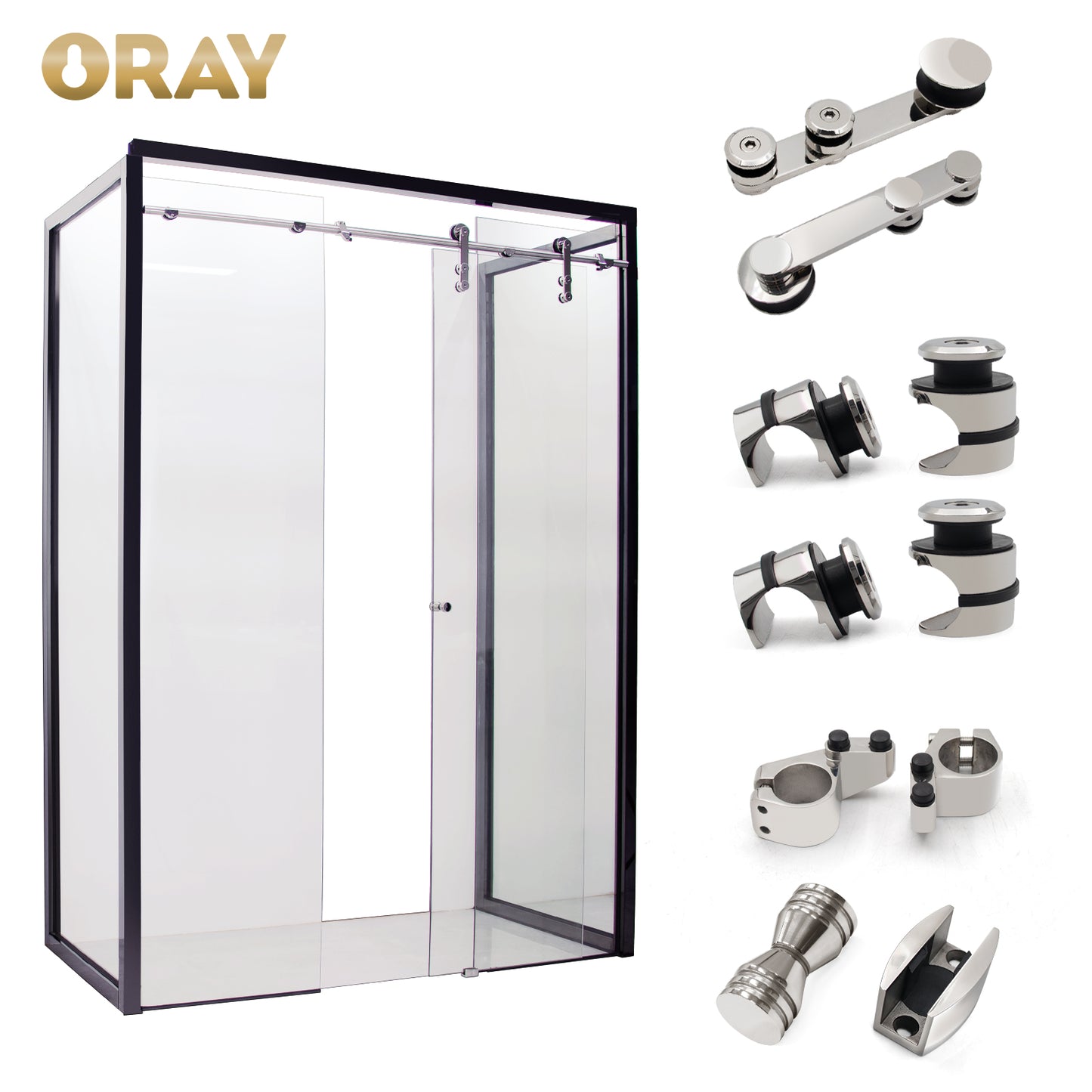 Bathroom Fitting Shower Door Hardware Accessories Set - Oray Hardware