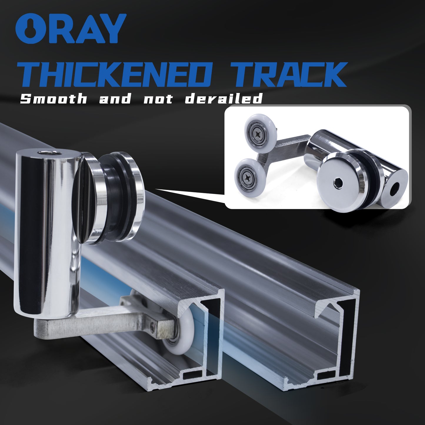 Shower Sliding Door System Bathroom Glass Door Accessories Set - Oray Hardware