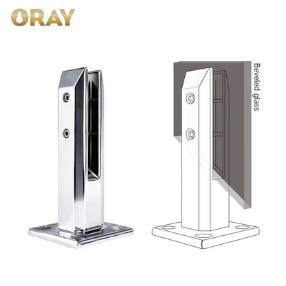 Stainless Steel Special Slanted Shape Mirror Polished Glass Spigot for Swimming Pool Glass Railing Fence - Oray Hardware