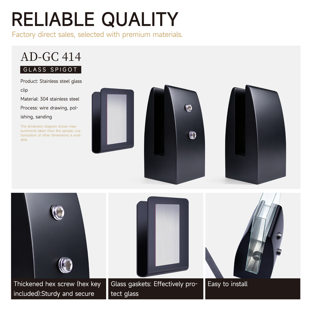 Tempered Glass Spigot Special Slanted Shape Mirror Outdoor Swimming Pool Glass Railing Fence Spigot - Oray Hardware