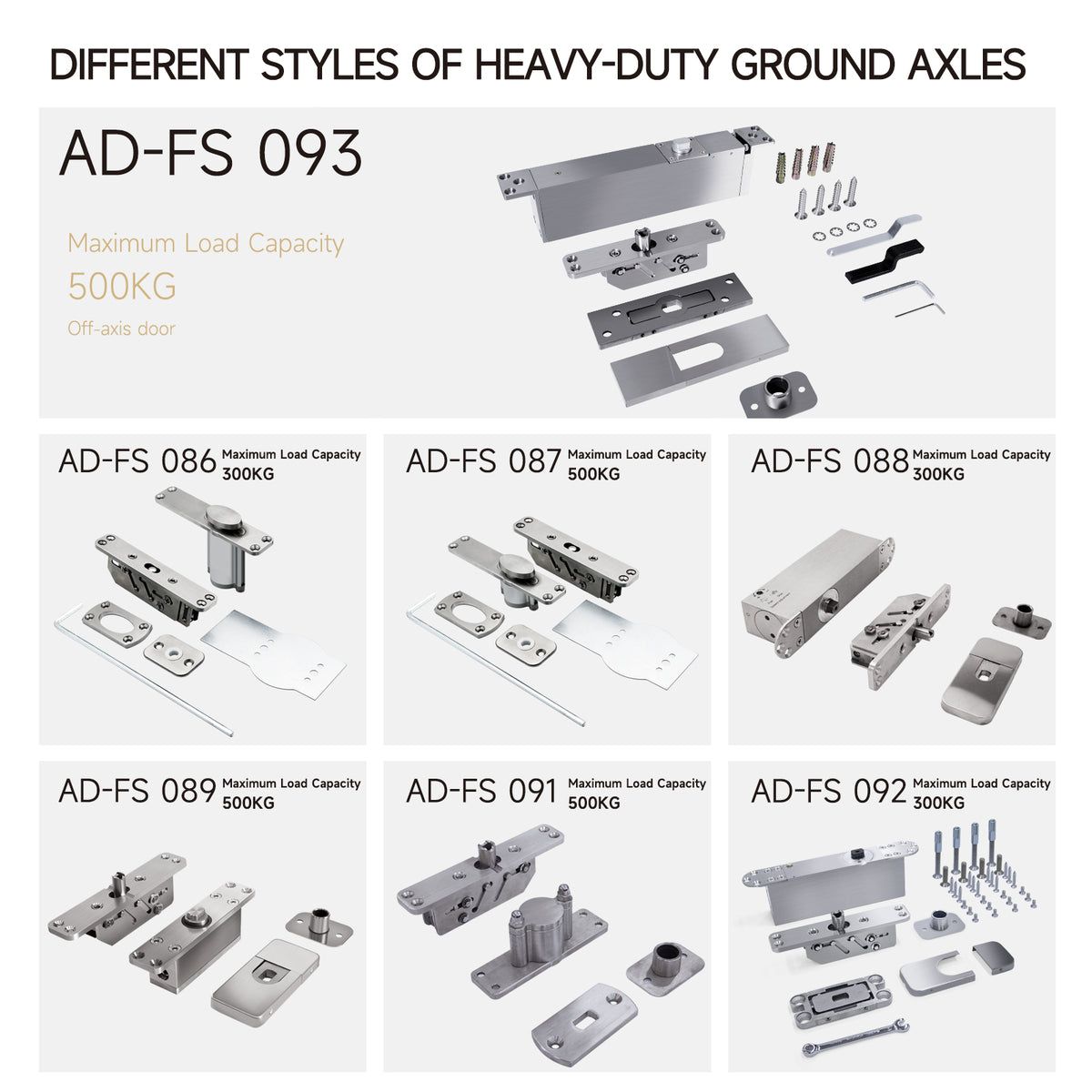 125 Degrees Rotating Door Closer Soft-close Stainless Steel 500kg Heavy Duty Pivot Hinge - Oray Hardware