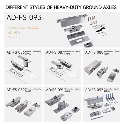 125 Degrees Rotating Door Closer Soft-close Stainless Steel 500kg Heavy Duty Pivot Hinge - Oray Hardware