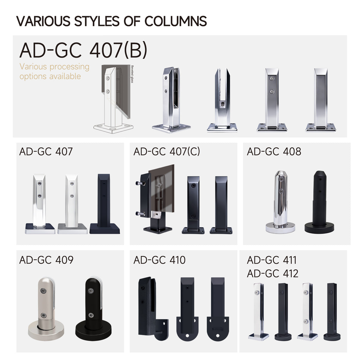 Stainless Steel Special Slanted Shape Mirror Polished Glass Spigot for Swimming Pool Glass Railing Fence - Oray Hardware