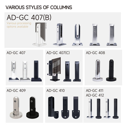 Stainless Steel Special Slanted Shape Mirror Polished Glass Spigot for Swimming Pool Glass Railing Fence - Oray Hardware