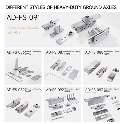 360 Degree Heavy Duty 500kg Door Pivot Hinge System Stainless Steel Concealed Top Bottom Door Hinge - Oray Hardware