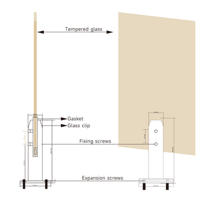 Stainless Steel Special Slanted Shape Mirror Polished Glass Spigot for Swimming Pool Glass Railing Fence - Oray Hardware