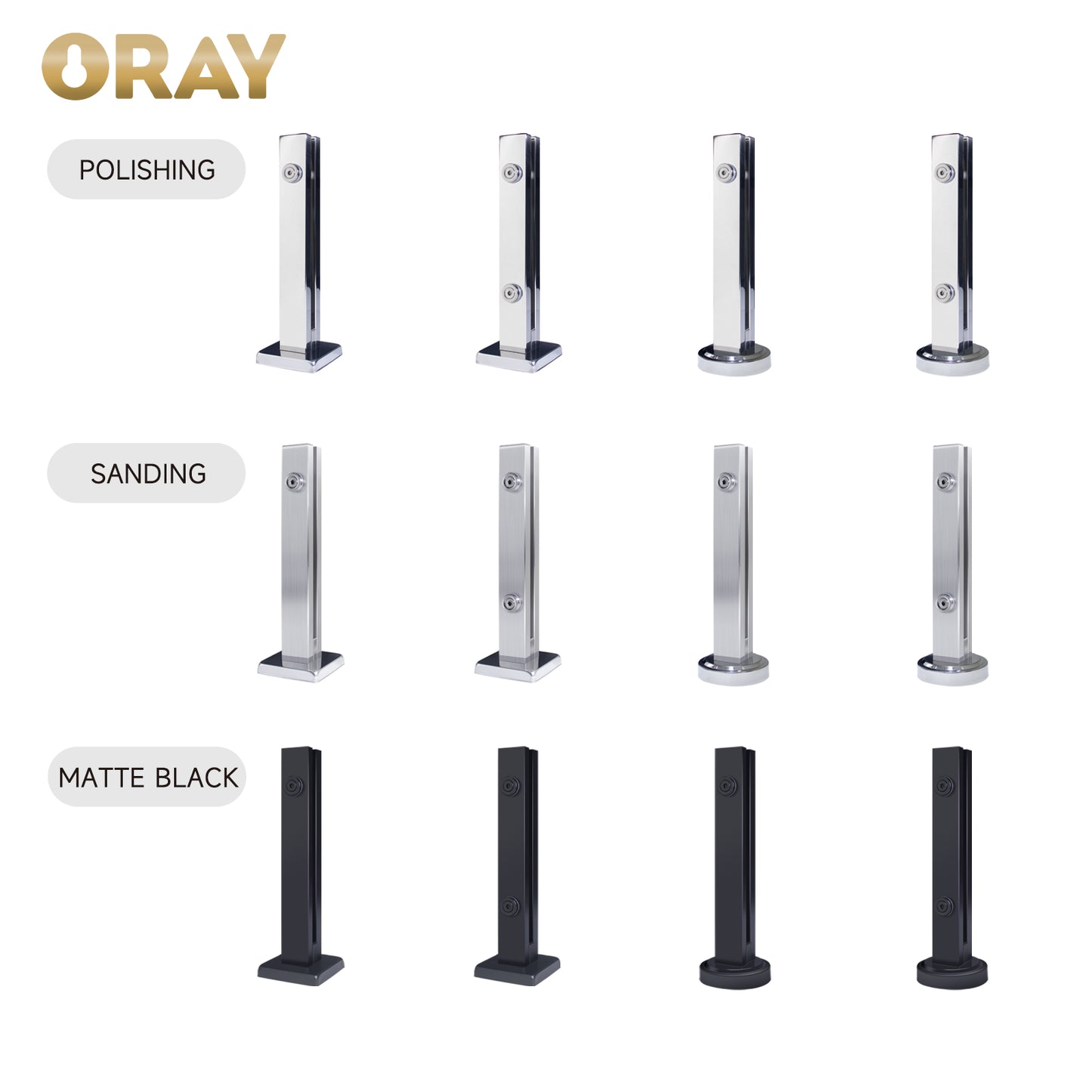 Stainless Steel Pool Fence Spigot Black Glass Panel Spigot Clamp - Oray Hardware