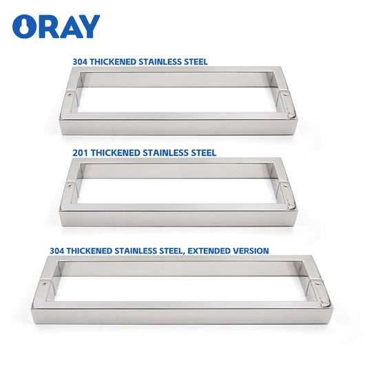 Frameless Glass Office Shower Room Stainless Steel Polished Chrome Rectangular Pipe Door AD-DH-A003 Handle - Oray Hardware
