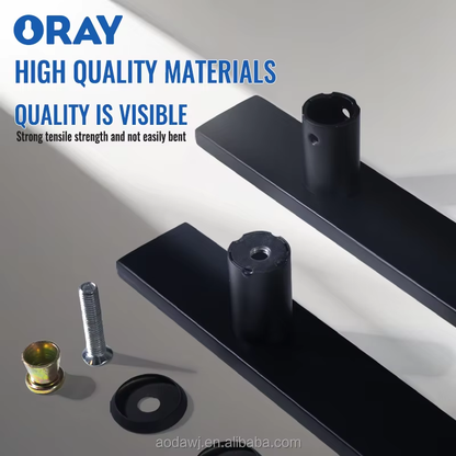 AD-DH021 Matte Black Door Handle 304 Stainless Steel Modern Minimalist Durable High Strength Anti-Corrosion Office Bathroom Gym - Oray Hardware