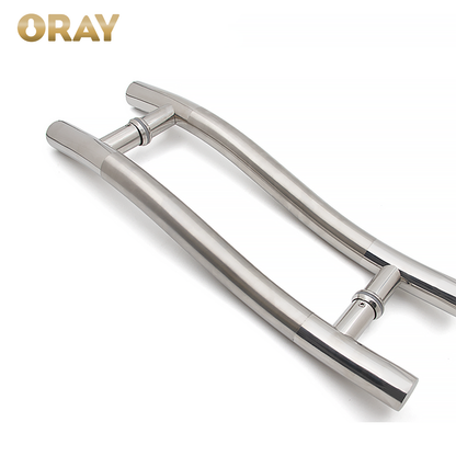 Modern Single-Sided Push Pull Handle Towel Bar Single Shower Enclosure Glass Door Combination for Hotel Use - Oray Hardware