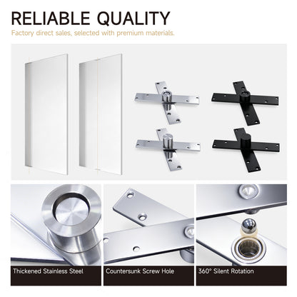 360 Degree Rotating Door Hinge Stainless Steel Concealed Door Hinge for Wooden Glass Door - Oray Hardware