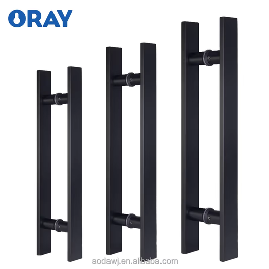 AD-DH021 Matte Black Door Handle 304 Stainless Steel Modern Minimalist Durable High Strength Anti-Corrosion Office Bathroom Gym - Oray Hardware