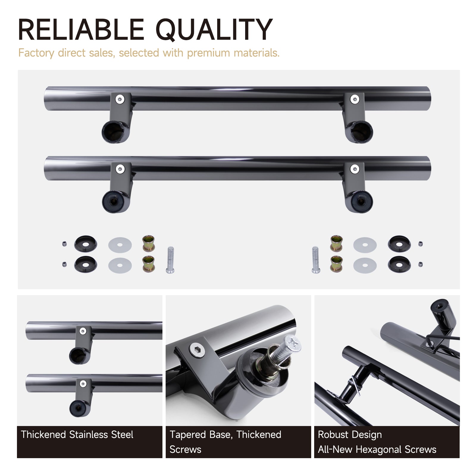 1000cm Long H Shape Glass Door Handle Luxury Round Tube Pull Handle - Oray Hardware
