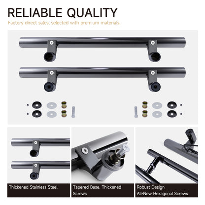 1000cm Long H Shape Glass Door Handle Luxury Round Tube Pull Handle - Oray Hardware
