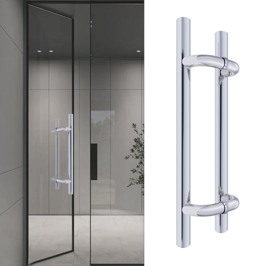 Double Side Stainless Steel Push Pull Glass Door Handle  for Hotel Entrance Door - Oray Hardware