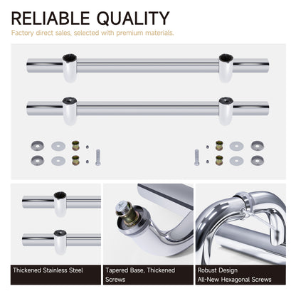 Double Side Stainless Steel Push Pull Glass Door Handle  for Hotel Entrance Door - Oray Hardware