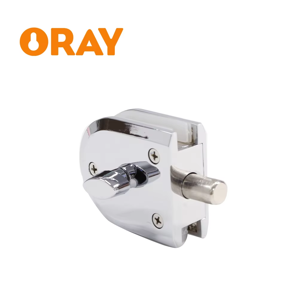 Office Building/ Apartment Bathroom Frameless Glass Door Double Side with Stainless Steel 304 Cover Central Glass Door Lock - Oray Hardware
