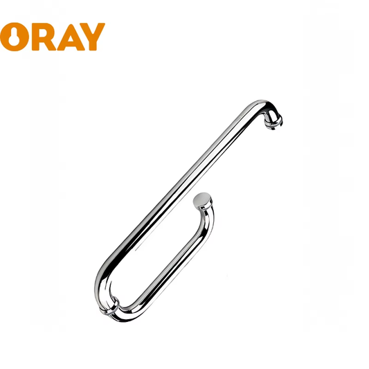 High Quality Factory Price Sample Free Interior Door Handle Mirror Polishing Finish Pull Handle for Sliding Shower Room - Oray Hardware