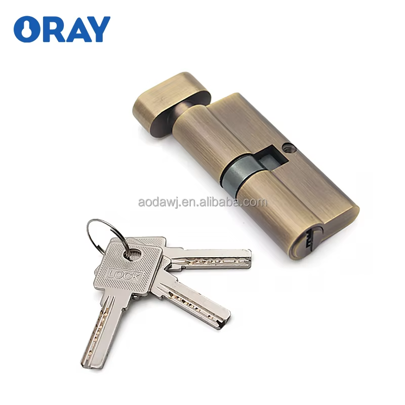 Wooden Door Lock and Gold Handle Bronze Colored Kirsite High Quality Materials Thick and Non Porous Materials K6-Z02 - Oray Hardware