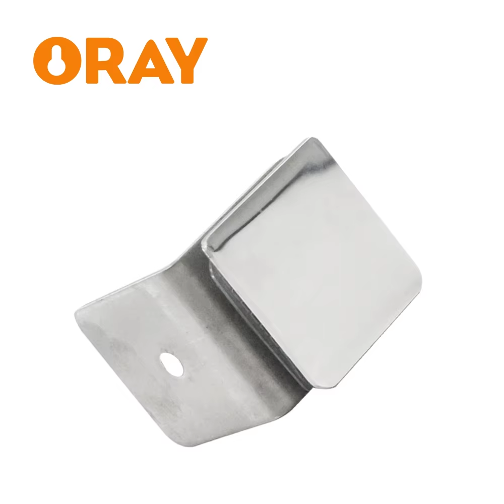 Shower Door Fixed Panel Clip Connector 90 Degree Single/Double Side 304 Stainless Steel Square Frameless Glass Corner Clamp - Oray Hardware