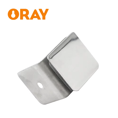 Shower Door Fixed Panel Clip Connector 90 Degree Single/Double Side 304 Stainless Steel Square Frameless Glass Corner Clamp - Oray Hardware