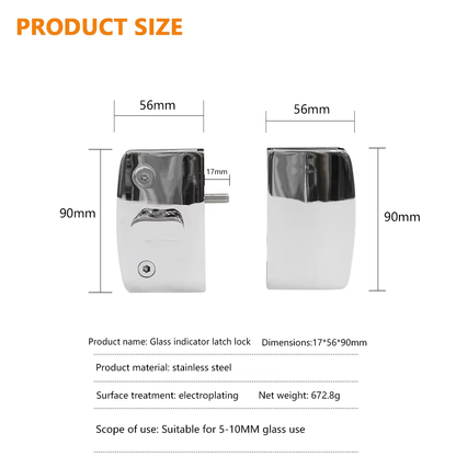 Factory Wholesale Stainless Steel Mortise Door Lock Shower Hotel Frameless Double Side Toilet Hole-Free Sliding Glass Door Lock - Oray Hardware