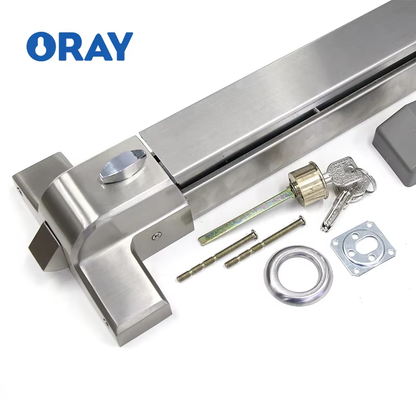 Office Building Fire Door Panic Bar Lock Anti Panic Exit Device Iron Paint Panic Lock with Lever Handle - Oray Hardware