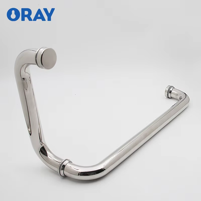 Modern Single-Sided Push Pull Handle Towel Bar Single Shower Enclosure Glass Door Combination for Hotels - Oray Hardware