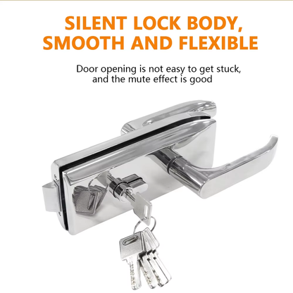 Besting Selling Line Aluminum Profile Lock Shining Silver Narrow Framed Sliding Glass Handle Door Lock - Oray Hardware