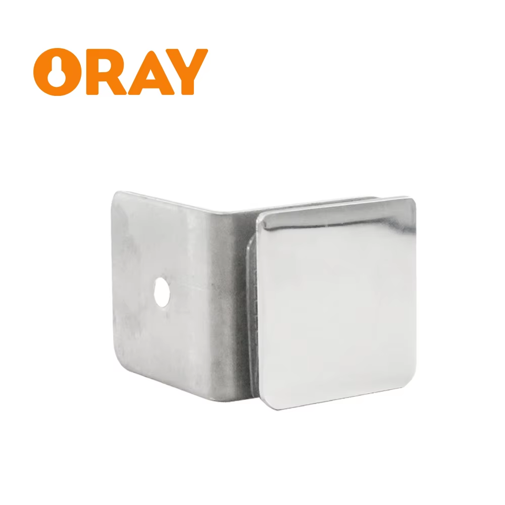 Shower Door Fixed Panel Clip Connector 90 Degree Single/Double Side 304 Stainless Steel Square Frameless Glass Corner Clamp - Oray Hardware