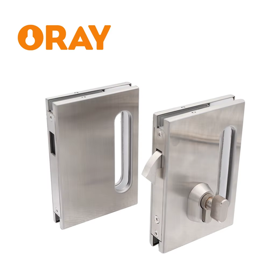 Factory Direct Selling Frameless SS304 Matte Glass Door Safety Lock Tempered Glass Door Lock - Oray Hardware