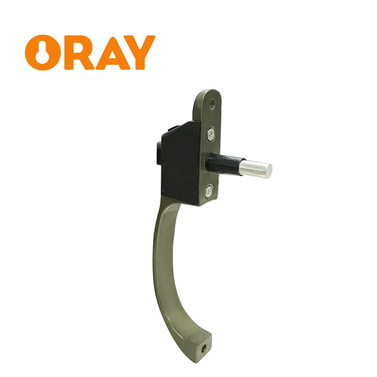 Hardware Accessories Half Moon Tube Shape Lever Aluminum Casement Lock Black Stainless Sliding Door Window Handles - Oray Hardware