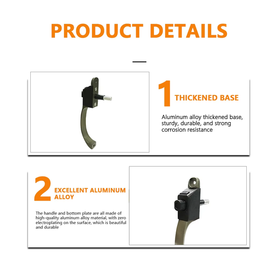 Single Point Upvc Steel Metal Grip Casement Right Opening Casement Locking Pull Window Handles for Aluminum Windows - Oray Hardware