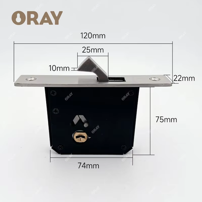 Safety Mortise Lock With Key Door Lock Rim Cylinder Juego De Cerradura De La Puerta De Aluminio Aluminum Door Lock Set - Oray Hardware