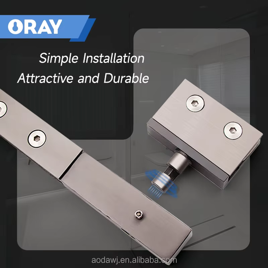 Modern Stainless Steel Bathroom Glass Door Clamp Innovative Thickening Design for Window & Entry Hinges - Oray Hardware