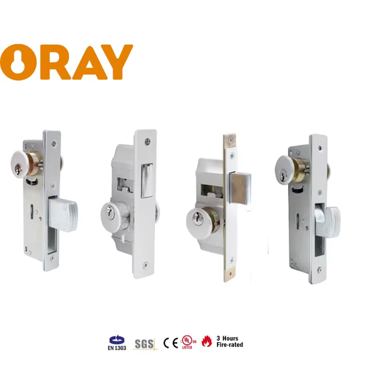 European CE Profile China Price Stainless Steel Aluminium Hook Door Cylinder Use Narrow Type Mortise Lock With Computer Keys - Oray Hardware