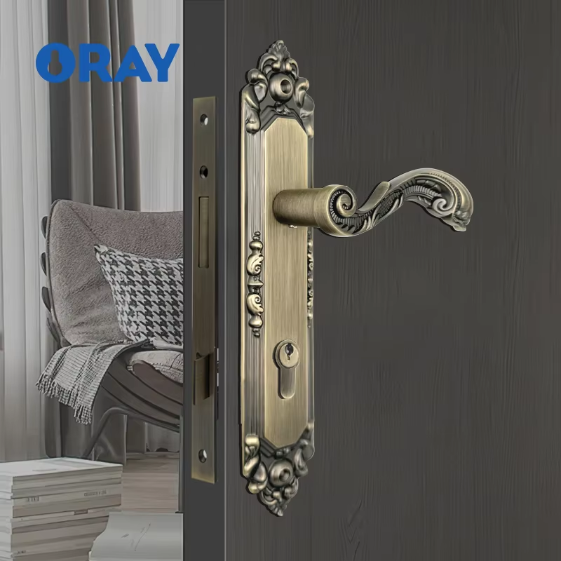 Technology Wholesale Price Hotel Locks Knurled Indoor with for Handles Home Wooden Door Lock and Handle - Oray Hardware