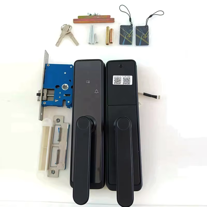 Smart Wood Door Lockset with Cylindrical Knob & Deadbolt Entrance Privacy Tubular Latch Memory Card Data Storage Option - Oray Hardware