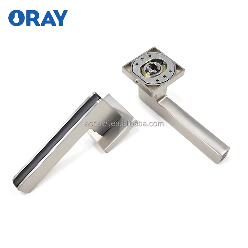 Wooden Door Lock and  Handle Kirsite Wire Drawing Process Silvery High Quality Zinc Alloy K6-Z76 - Oray Hardware