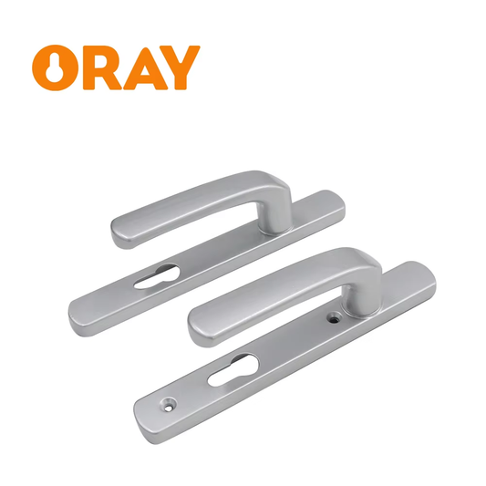 Euro Push Pull Entry Door Circle Luxury Style Brass Sliding Privacy Pocket Latch Lever Bathroom Lock Flat Stainless Door Handles - Oray Hardware
