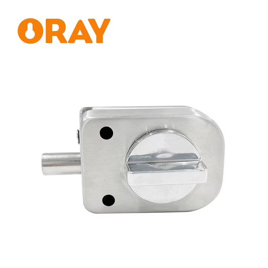 No Digging Stainless Steel Quality Door Frameless Body Single Hardware Fitting Glass Knob Lock for Bathroom - Oray Hardware