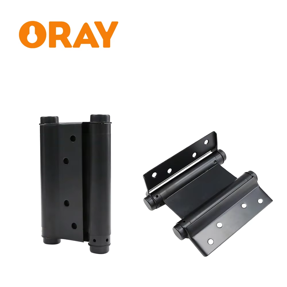 Invisible Wooden Door 180 Degree Hidden Black Aluminum 316 Stainless Steel Double Action Self Close Hydraulic Spring Door Hinge - Oray Hardware