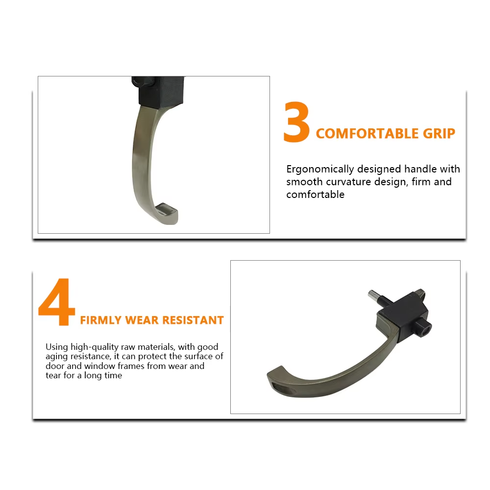 Single Point Upvc Steel Metal Grip Casement Right Opening Casement Locking Pull Window Handles for Aluminum Windows - Oray Hardware